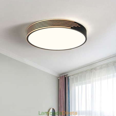 Luminária de teto moderna embutida com iluminação circular Luminária de teto moderna embutida com iluminação circular