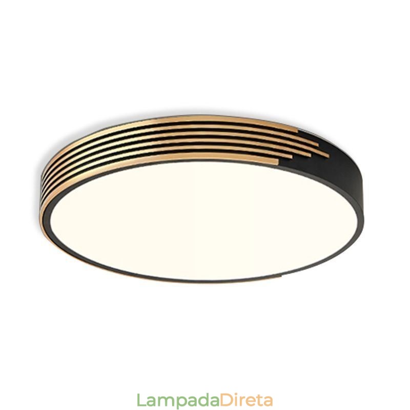 Luminária de teto moderna embutida com iluminação circular