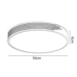 Luminária de teto moderna embutida com iluminação circular