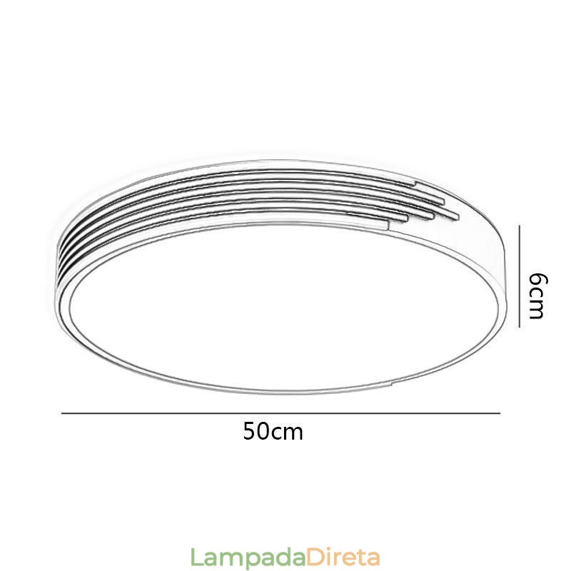Luminária de teto moderna embutida com iluminação circular