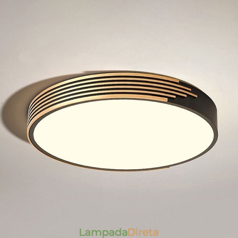 Luminária de teto moderna embutida com iluminação circular