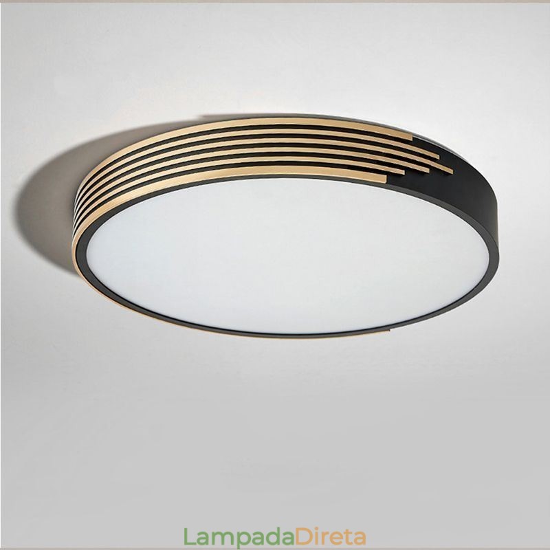 Luminária de teto moderna embutida com iluminação circular
