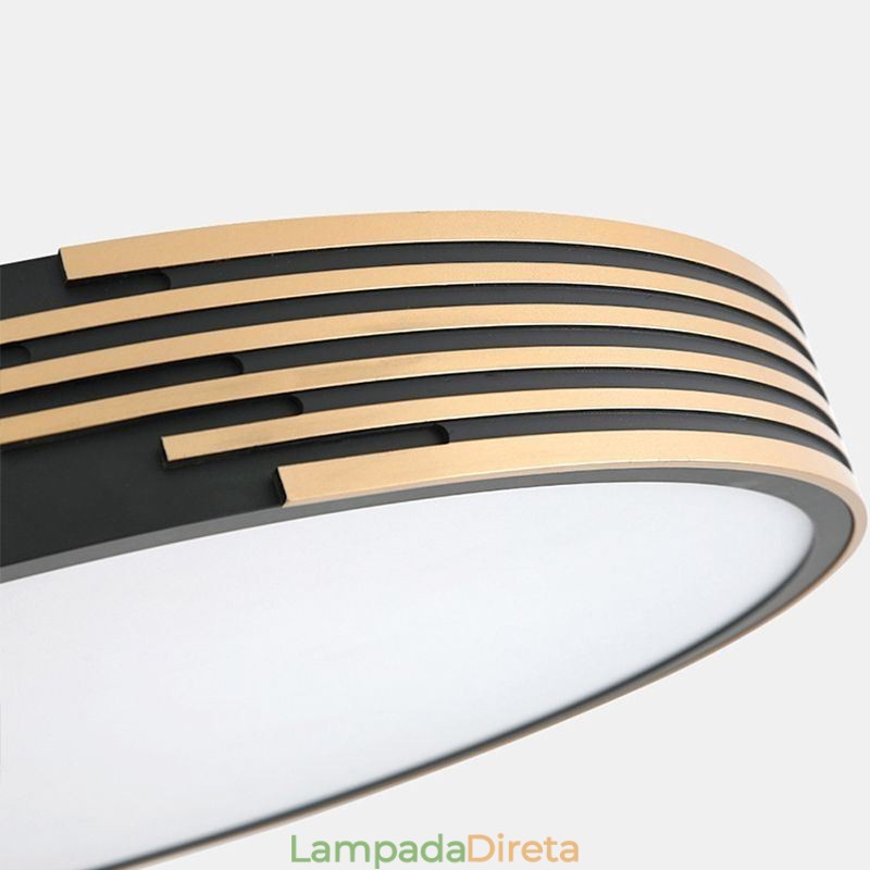 Luminária de teto moderna embutida com iluminação circular