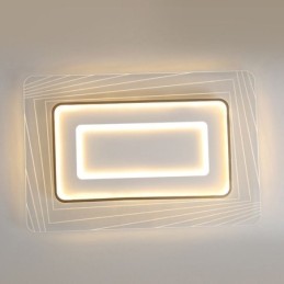Luminária de teto retangular embutida, luminária de teto ultrafina e acrílica minimalista