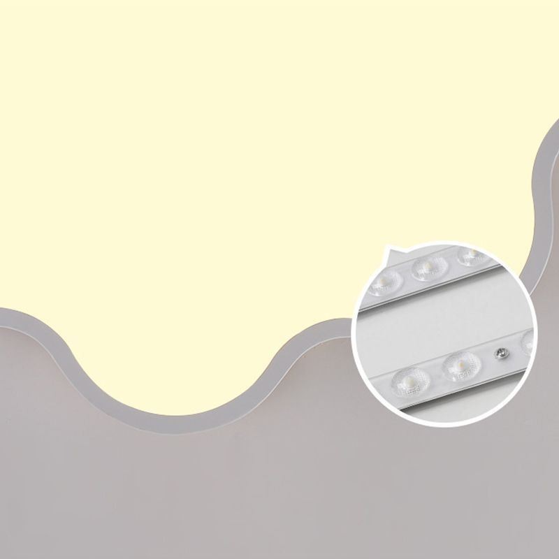 Luminária de teto em forma de nuvem acrílica criativa moderna embutida para crianças