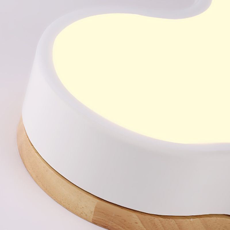 Luminária de teto em forma de nuvem acrílica criativa moderna embutida para crianças