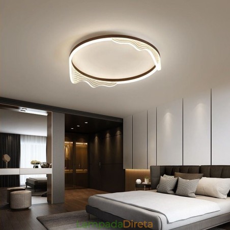 Luminária de teto circular embutida com decoração de borda ondulada Luminária de teto circular embutida com decoração de borda ondulada