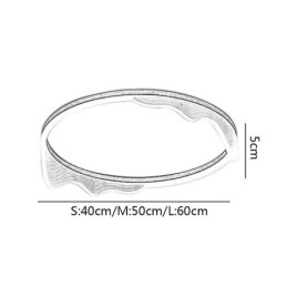 Luminária de teto circular embutida com decoração de borda ondulada