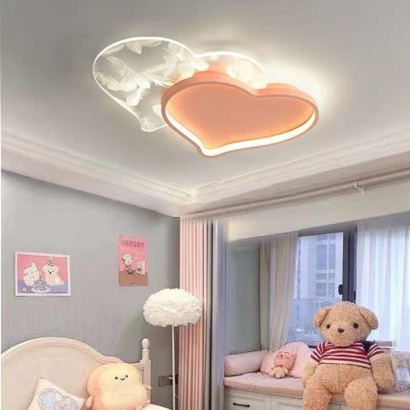 Luzes modernas em forma de coração para teto embutido para meninas Luzes modernas em forma de coração para teto embutido para meninas