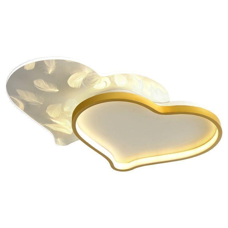Luzes modernas em forma de coração para teto embutido para meninas