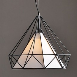 Lustre 1 Luz Simples Artístico Aço Inox Chapeado