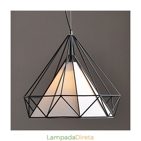 Lustre 1 Luz Simples Artístico Aço Inox Chapeado Lustre 1 Luz Simples Artístico Aço Inox Chapeado