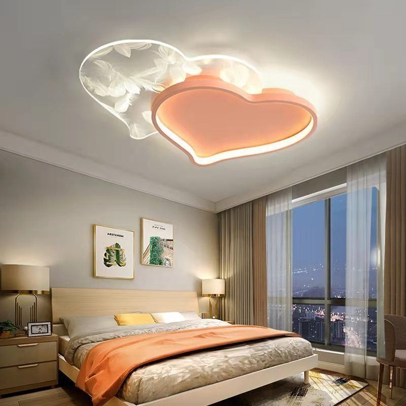 Luzes modernas em forma de coração para teto embutido para meninas