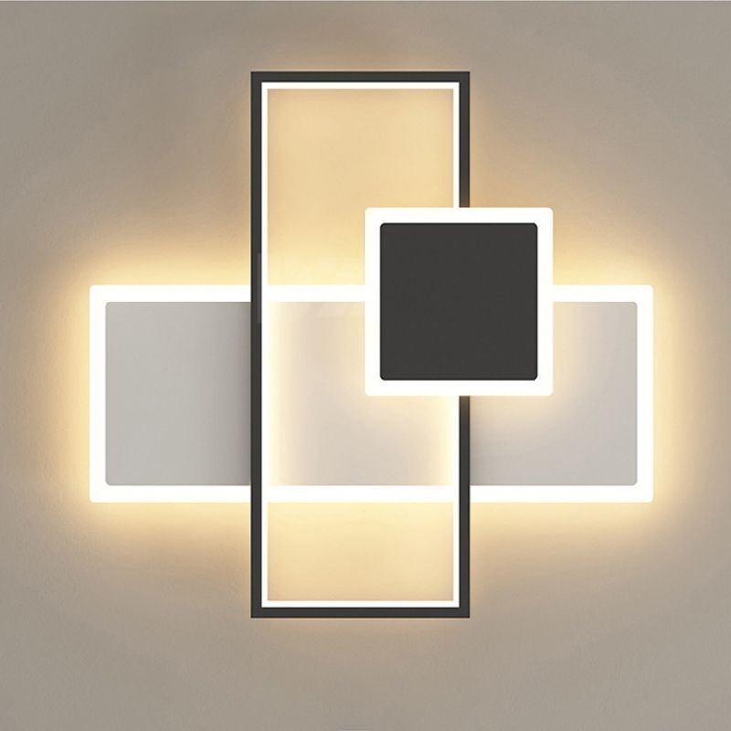 Luminária de teto moderna quadrada de acrílico embutida para teto