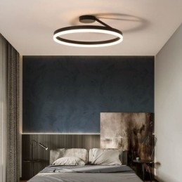 Luminária de teto moderna embutida, luminária de iluminação circular com abajur de acrílico