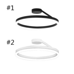 Luminária de teto moderna embutida, luminária de iluminação circular com abajur de acrílico