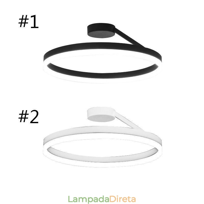 Luminária de teto moderna embutida, luminária de iluminação circular com abajur de acrílico