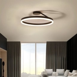Luminária de teto moderna embutida, luminária de iluminação circular com abajur de acrílico