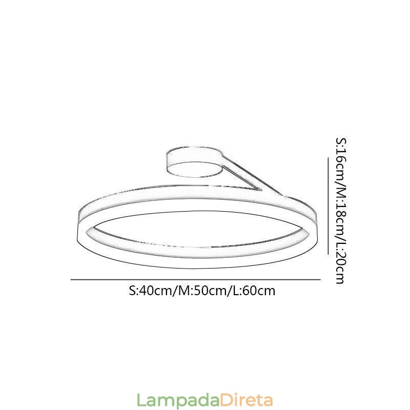 Luminária de teto moderna embutida, luminária de iluminação circular com abajur de acrílico