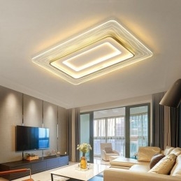 Luminária de teto retangular embutida minimalista acrílica ultrafina