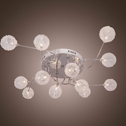 Luminária embutida de ferro G4 12 luzes com cúpulas de alumínio