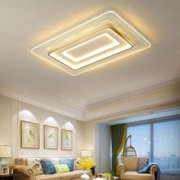 Luminária de teto retangular embutida minimalista acrílica ultrafina