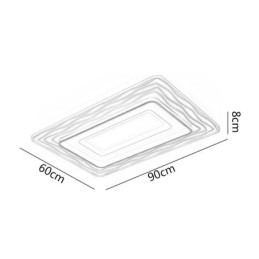 Luminária de teto retangular embutida minimalista acrílica ultrafina