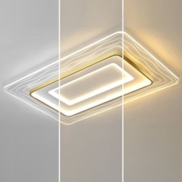 Luminária de teto retangular embutida minimalista acrílica ultrafina
