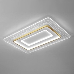 Luminária de teto retangular embutida minimalista acrílica ultrafina