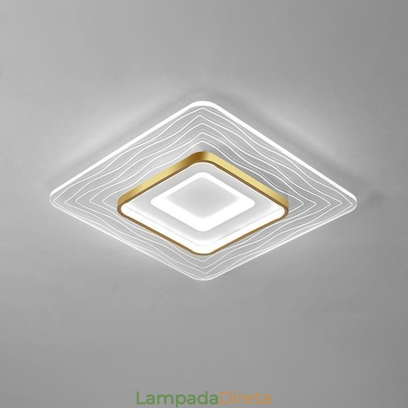 Luminária de teto embutida, luminária de teto ultrafina e minimalista em acrílico