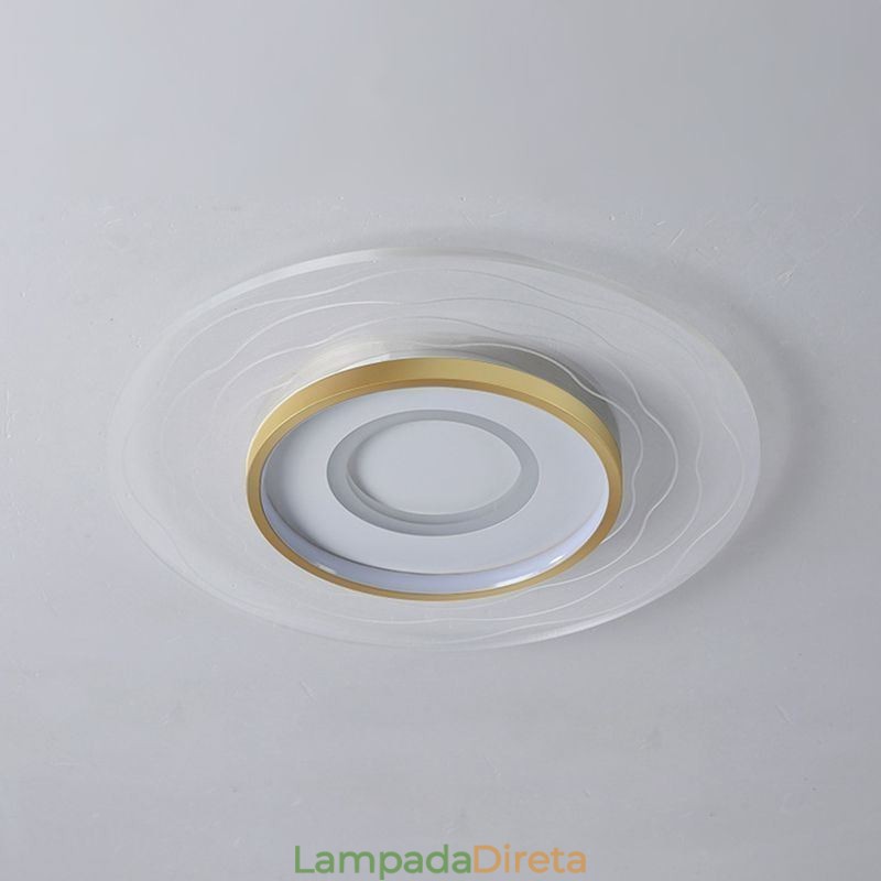 Luminária de teto embutida, luminária de teto ultrafina e minimalista em acrílico
