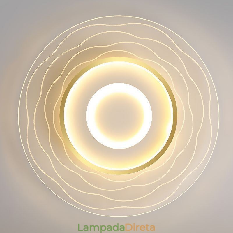 Luminária de teto embutida, luminária de teto ultrafina e minimalista em acrílico