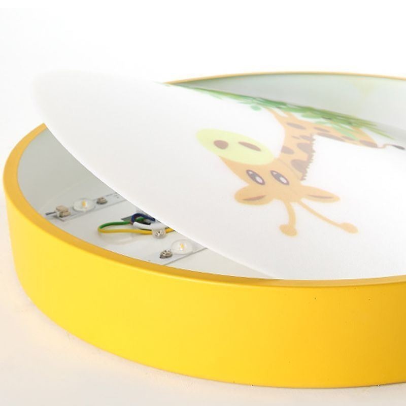 Luminária de teto infantil com desenho animado animal