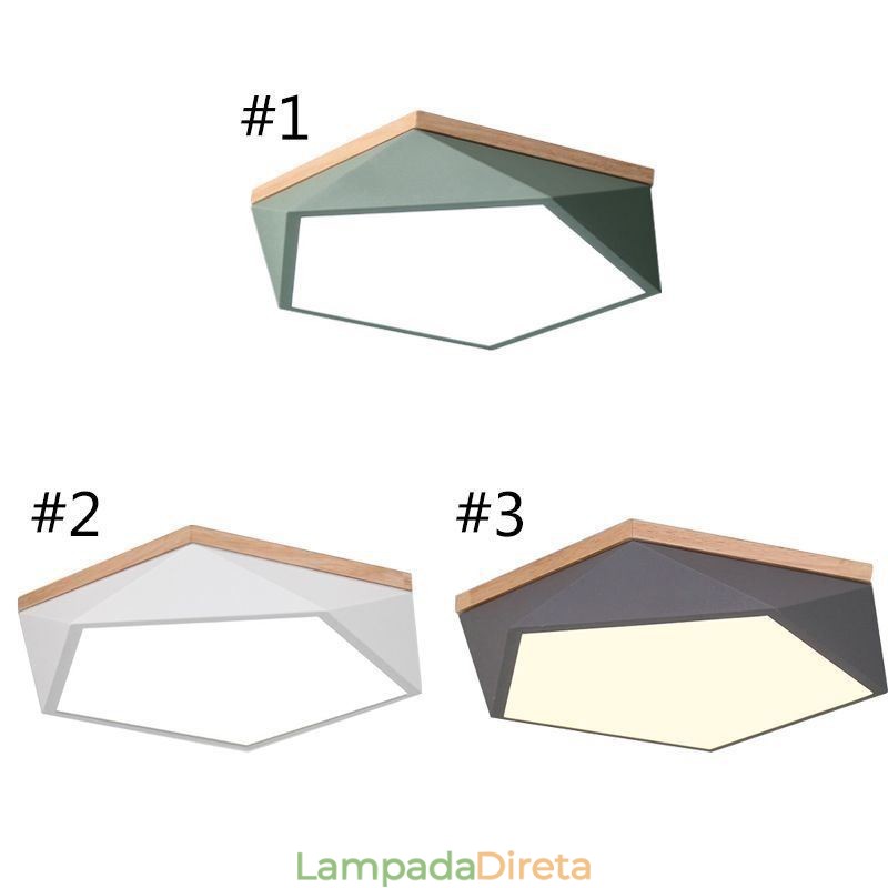 Luminária de teto moderna com design em formato de diamante, luminária de teto embutida regulável