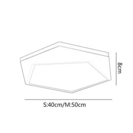 Luminária de teto moderna com design em formato de diamante, luminária de teto embutida regulável