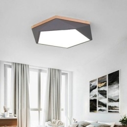 Luminária de teto moderna com design em formato de diamante, luminária de teto embutida regulável