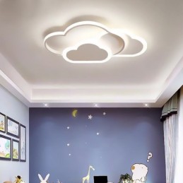 Luzes de acrílico criativas modernas em forma de nuvem, luz de teto embutida
