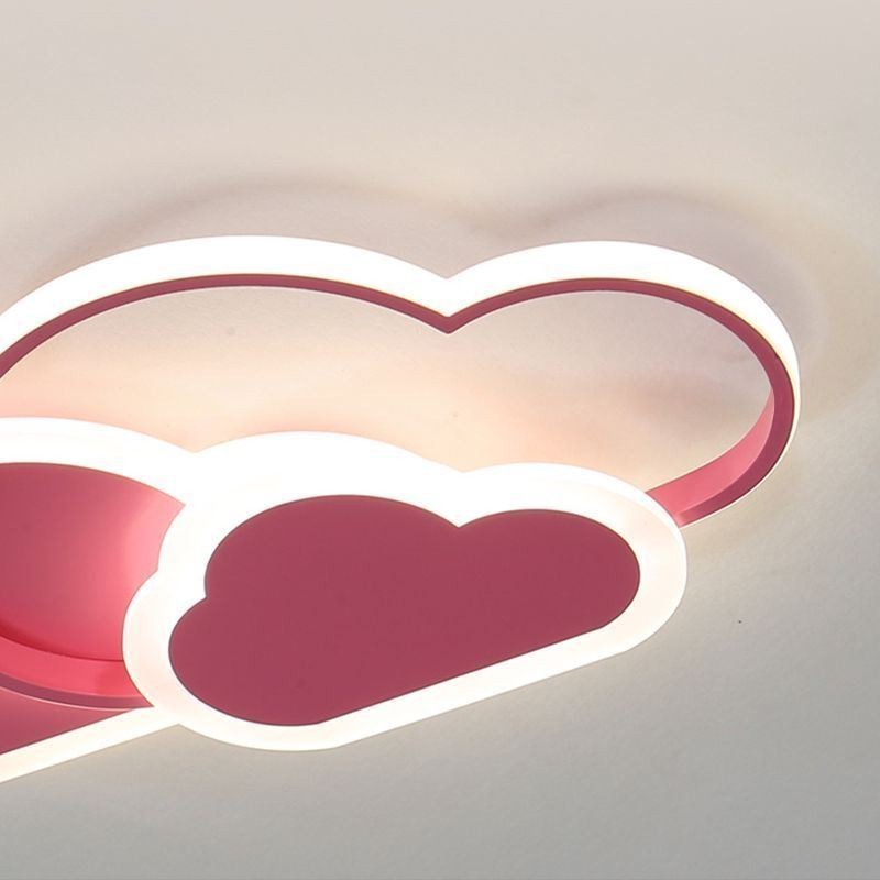 Luzes de acrílico criativas modernas em forma de nuvem, luz de teto embutida