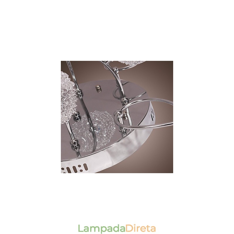 Luminária embutida de ferro G4 12 luzes com cúpulas de alumínio