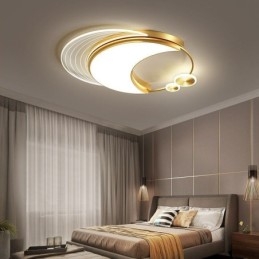 Luminária de teto regulável, luminárias de montagem embutida modernas com formato de lua 36W