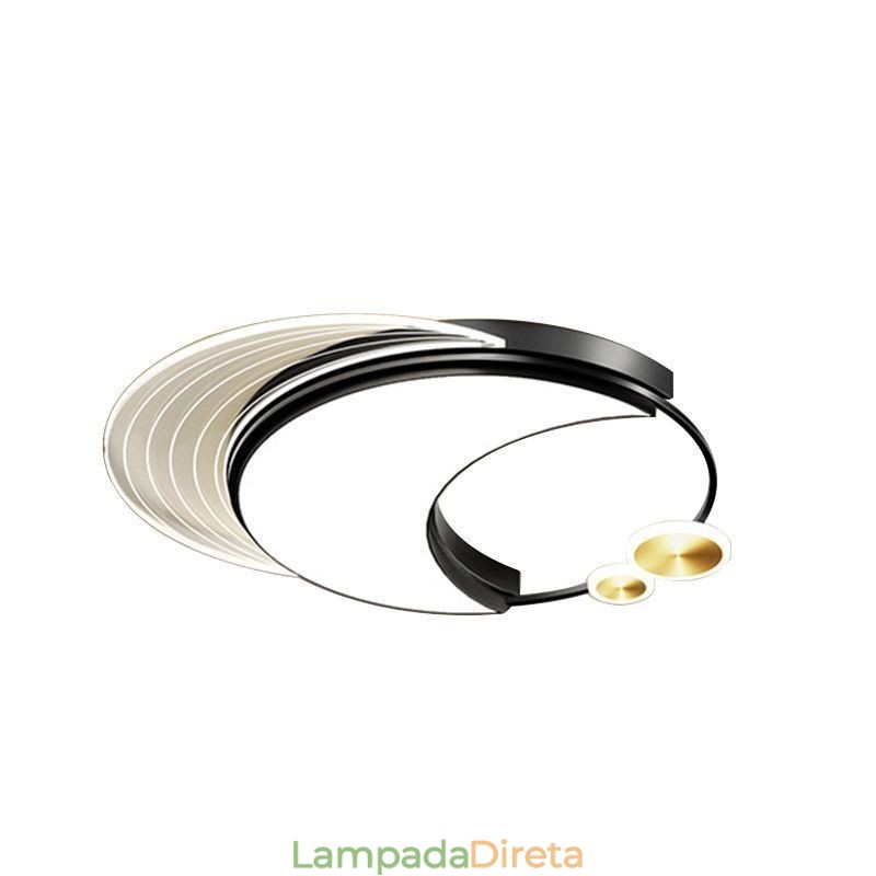 Luminária de teto regulável, luminárias de montagem embutida modernas com formato de lua 36W