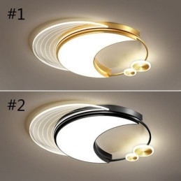 Luminária de teto regulável, luminárias de montagem embutida modernas com formato de lua 36W