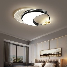 Luminária de teto regulável, luminárias de montagem embutida modernas com formato de lua 36W