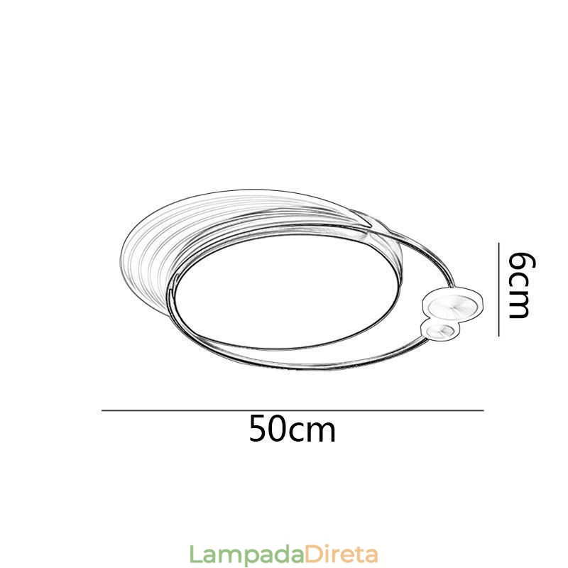 Luminária de teto embutida com controle remoto