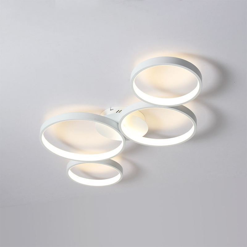 Luminária de teto 7200LM 4 anéis Luminária