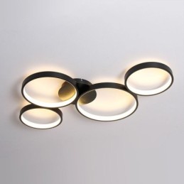 Luminária de teto 7200LM 4 anéis Luminária