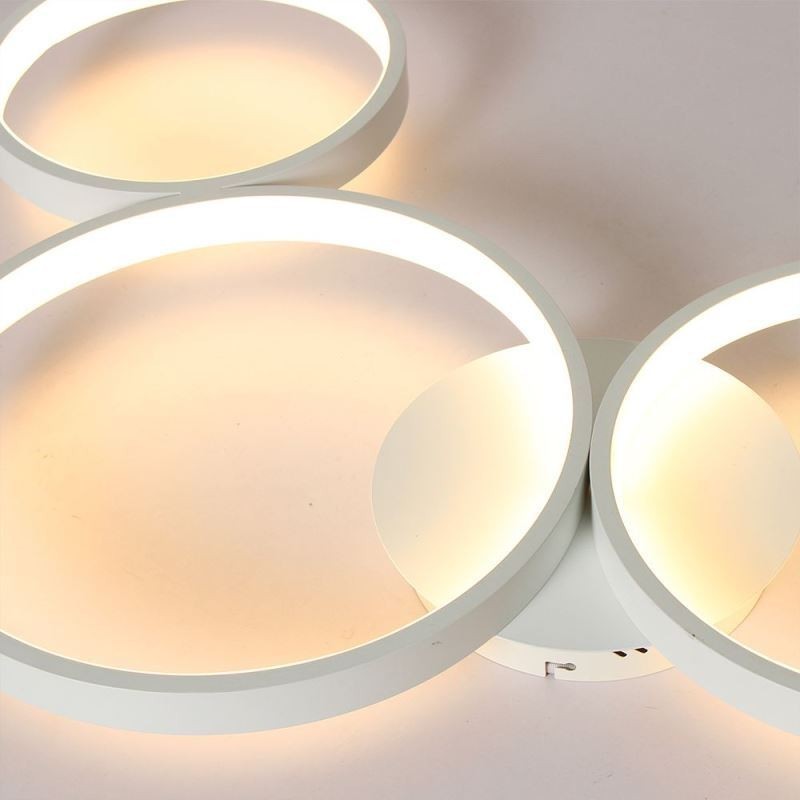 Luminária de teto 7200LM 4 anéis Luminária