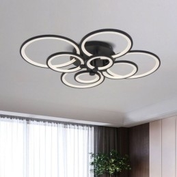 Luminária de teto regulável, moderna, circular, embutida, luminária de teto