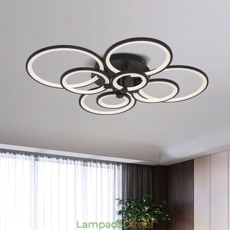 Luminária de teto regulável, moderna, circular, embutida, luminária de teto