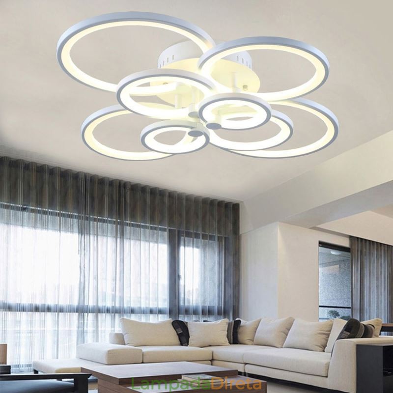 Luminária de teto regulável, moderna, circular, embutida, luminária de teto